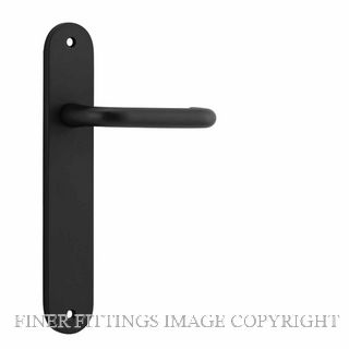 IVER 12846 OSLO OVAL LATCH LEVER ON PLATE MATT BLACK