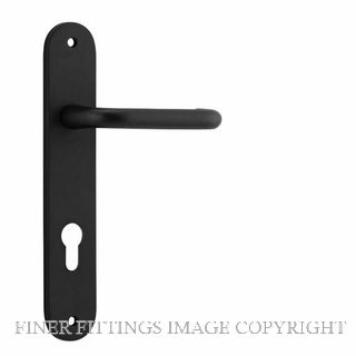 IVER 12846E85 OSLO OVAL EURO LEVER ON PLATE MATT BLACK