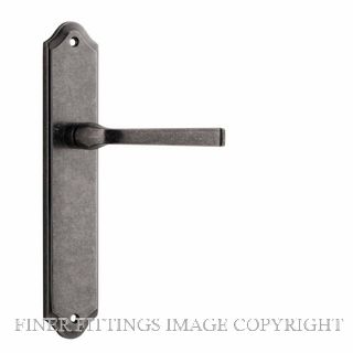 IVER 13720 ANNECY SHOULDERED PLATE LATCH DISTRESSED NICKEL