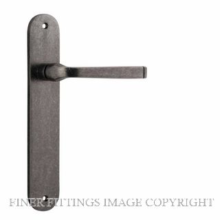 IVER 13732 ANNECY OVAL PLATE LATCH DISTRESSED NICKEL