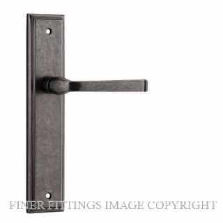 IVER 13744 ANNECY STEPPED PLATE LATCH DISTRESSED NICKEL