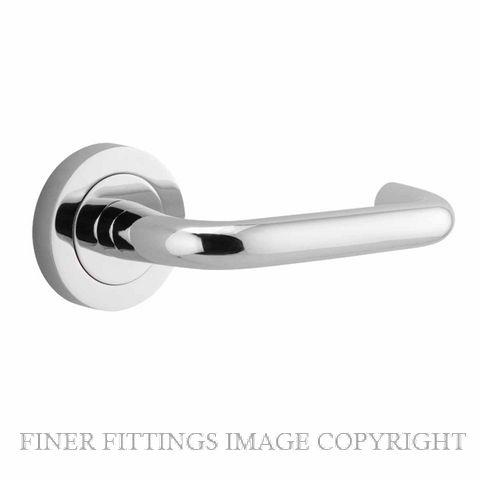 IVER 20354 OSLO LEVER ON ROUND ROSE HANDLES CHROME PLATE