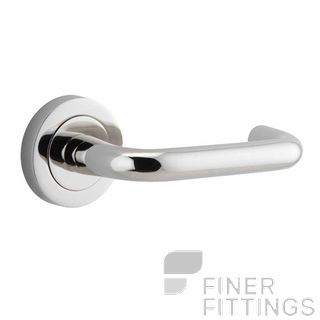 IVER 20358 OSLO LEVER ON ROUND ROSE HANDLES POLISHED NICKEL