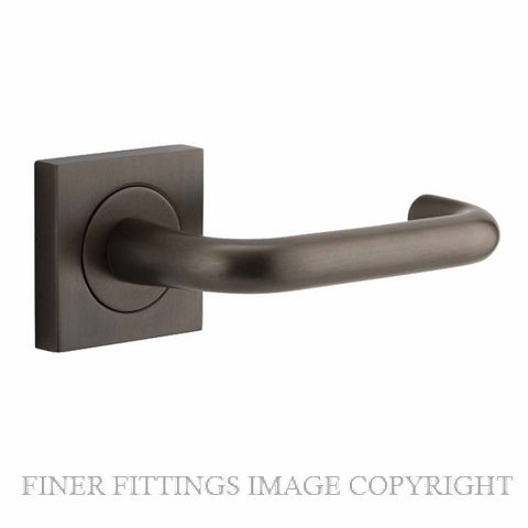 IVER 20361 OSLO LEVER ON SQUARE ROSE HANDLES SIGNATURE BRASS