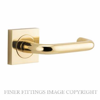 IVER 20360 OSLO LEVER ON SQUARE ROSE POLISHED BRASS