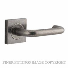IVER 20367 OSLO LEVER ON SQUARE ROSE HANDLES DISTRESSED NICKEL