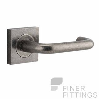 IVER 20367 OSLO LEVER ON SQUARE ROSE HANDLES DISTRESSED NICKEL