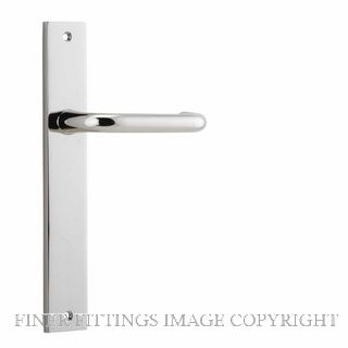 IVER 14344 OSLO RECTANGULAR LATCH LEVER ON PLATE POLISHED NICKEL