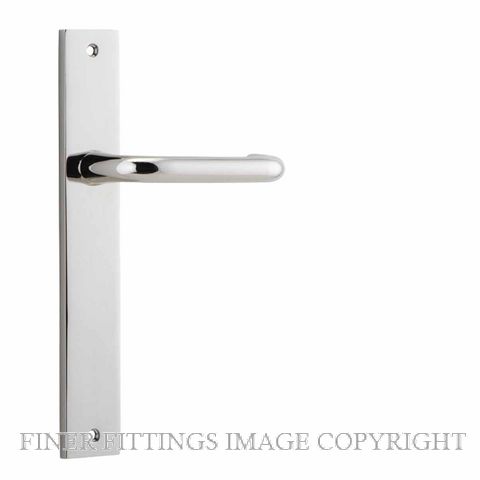 IVER 14344 OSLO RECTANGULAR LEVER ON PLATE HANDLES POLISHED NICKEL