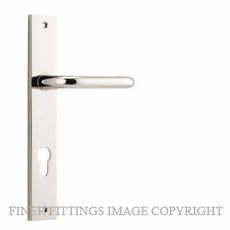 IVER 14344 OSLO RECTANGULAR LEVER ON PLATE HANDLES POLISHED NICKEL