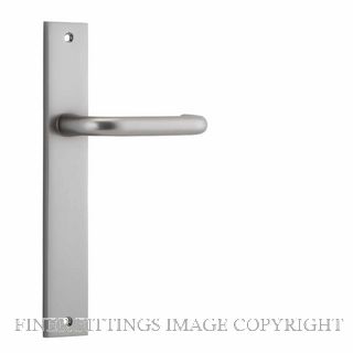 IVER 14844 OSLO RECTANGULAR LATCH LEVER ON PLATE SATIN NICKEL