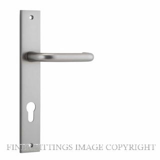 IVER 14844E85 OSLO RECTANGULAR EURO LEVER ON PLATE SATIN NICKEL