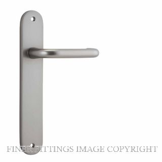 IVER 14846 OSLO OVAL LATCH LEVER ON PLATE SATIN NICKEL