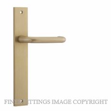 IVER 15344 OSLO RECTANGULAR LEVER ON PLATE HANDLES BRUSHED BRASS