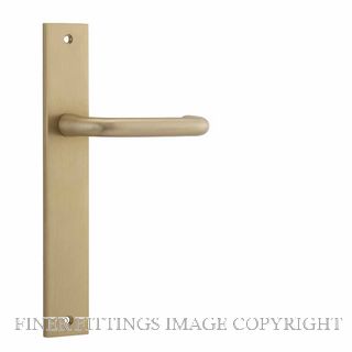 IVER 15344 OSLO RECTANGULAR LATCH LEVER ON PLATE BRUSHED BRASS