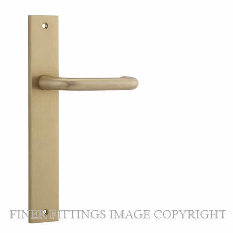 IVER 15344 OSLO RECTANGULAR LEVER ON PLATE HANDLES BRUSHED BRASS