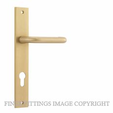 IVER 15344 OSLO RECTANGULAR LEVER ON PLATE HANDLES BRUSHED BRASS