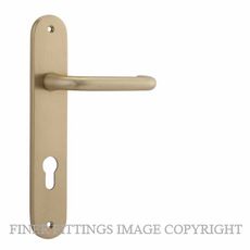 IVER 15346 OSLO OVAL LEVER ON PLATE HANDLES BRUSHED BRASS