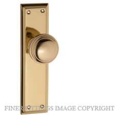 TRADCO 0720 MILTON KNOB ON LONG PLATE POLISHED BRASS