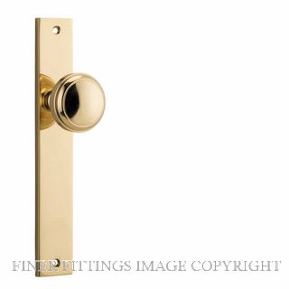 IVER 10320 PADDINGTON KNOB ON RECTANGULAR  PLATE POLISHED BRASS