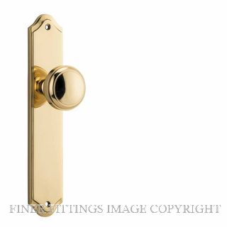 IVER 10326 PADDINGTON KNOB ON SHOULDERED PLATE POLISHED BRASS