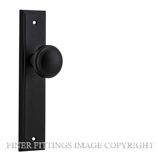 IVER 12838 PADDINGTON KNOB ON STEPPED PLATE MATT BLACK