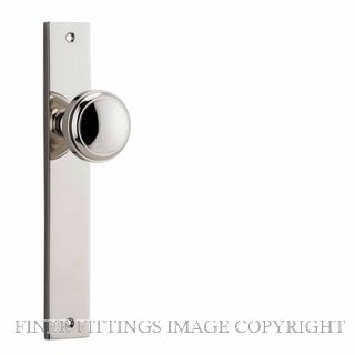 IVER 14320 PADDINGTON KNOB ON RECTANGULAR  PLATE POLISHED NICKEL