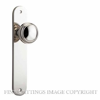 IVER 14332 PADDINGTON KNOB ON OVAL PLATE POLISHED NICKEL