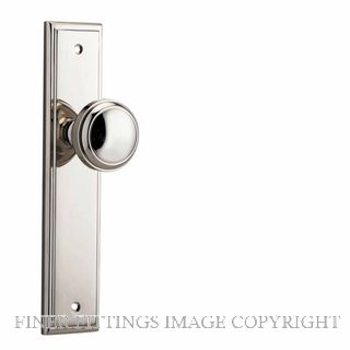 IVER 14338 PADDINGTON KNOB ON STEPPED PLATE POLISHED NICKEL