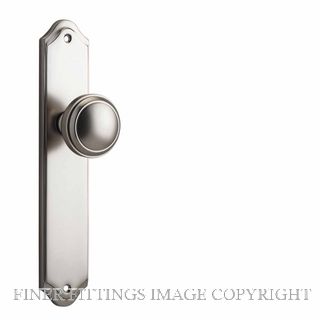 IVER 14826 PADDINGTON KNOB ON SHOULDERED PLATE SATIN NICKEL