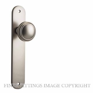 IVER 14832 PADDINGTON KNOB ON OVAL PLATE SATIN NICKEL