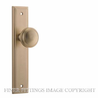 IVER 15338 PADDINGTON KNOB ON STEPPED PLATE BRUSHED BRASS