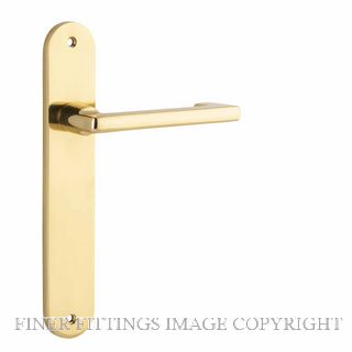 IVER 10352 BALTIMORE RETURN LEVER ON OVAL PLATE POLISHED BRASS