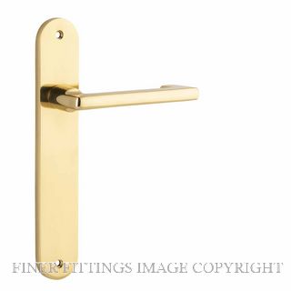 IVER 10352 BALTIMORE RETURN LEVER ON OVAL PLATE POLISHED BRASS