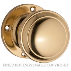 TRADCO 0723 MILTON KNOB ON ROSE POLISHED BRASS