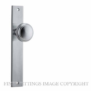 IVER 12320 PADDINGTON KNOB ON RECTANGULAR  PLATE BRUSHED CHROME