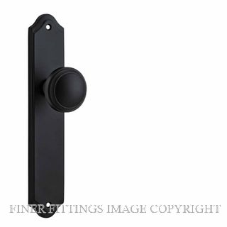 IVER 12826 PADDINGTON KNOB ON SHOULDERED PLATE MATT BLACK