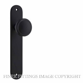 IVER 12832 PADDINGTON KNOB ON OVAL PLATE MATT BLACK