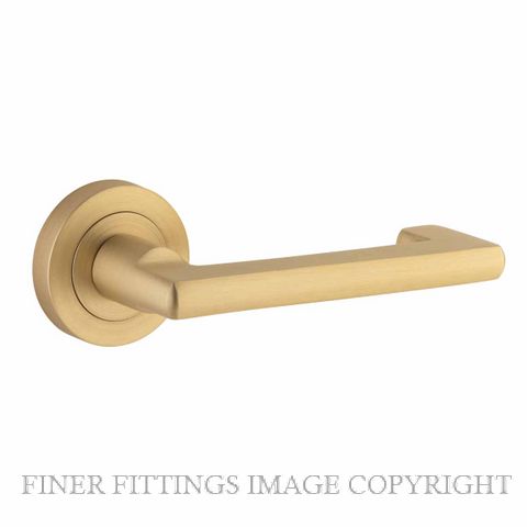 IVER 20786 BALTIMORE RETURN ROUND ROSE HANDLES BRUSHED BRASS