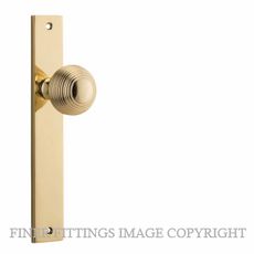 IVER 10324 GUILDFORD KNOB ON RETANGULAR PLATE POLISHED BRASS