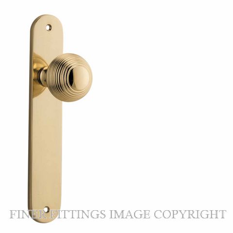 IVER 10336 GUILDFORD KNOB ON OVAL PLATE POLISHED BRASS