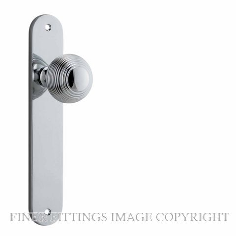 IVER 11836 GUILDFORD KNOB ON OVAL PLATE CHROME PLATE
