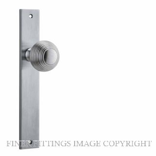 IVER 12324 GUILDFORD KNOB ON RECTANGULAR  PLATE BRUSHED CHROME