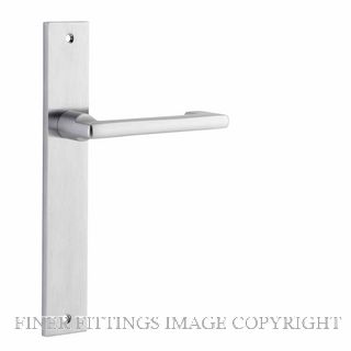 IVER 12348 BALTIMORE RETURN LEVER ON RECTANGULAR  PLATE BRUSHED CHROME