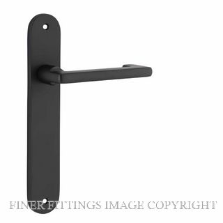 IVER 12852 BALTIMORE RETURN LEVER ON OVAL PLATE MATT BLACK