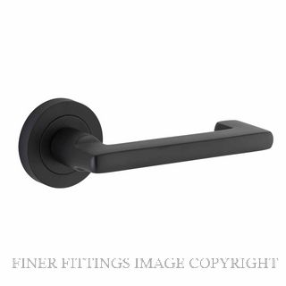 IVER 20783 BALTIMORE RETURN LEVER ON ROUND ROSE MATT BLACK