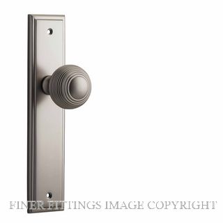 IVER 14842 GUILDFORD KNOB ON STEPPED PLATE SATIN NICKEL