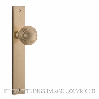 IVER 15324 GUILDFORD KNOB ON RECTANGULAR  PLATE BRUSHED BRASS