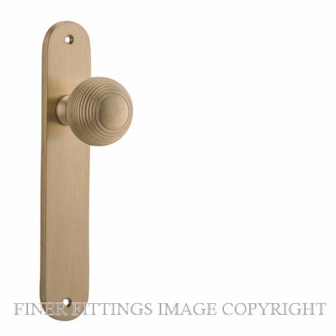 IVER 15336 GUILDFORD KNOB ON OVAL PLATE BRUSHED BRASS