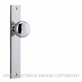 IVER 11822 CAMBRIDGE KNOB ON RECTANGULAR  PLATE CHROME PLATE